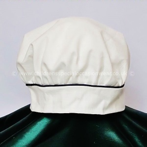 Baby Boys Millie Grace Ivory & Navy Linen Look Cotton Hat